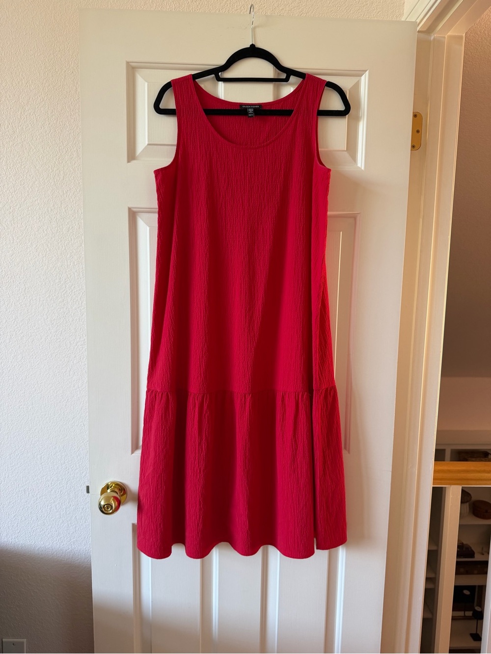 Eileen Fisher Sleeveless Red Drop-Waist Dress - Unknown Brand